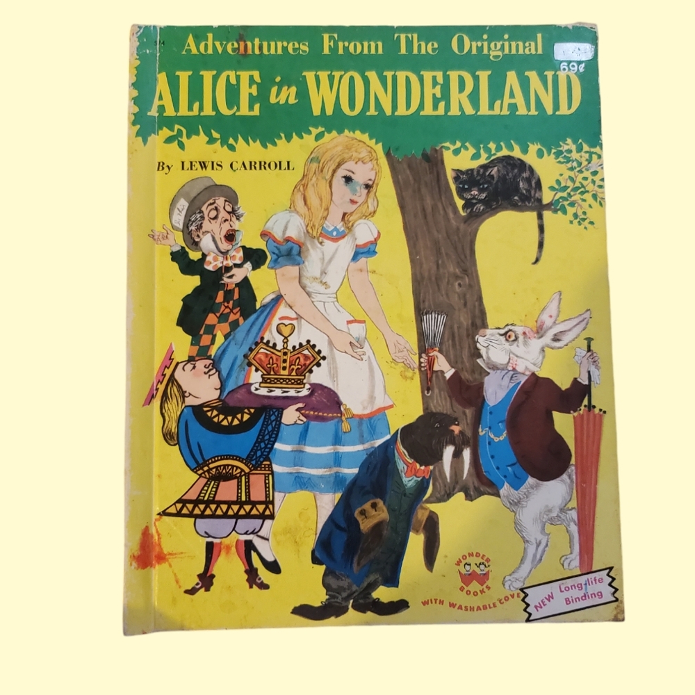Vintage 50s Alice in wonderland book